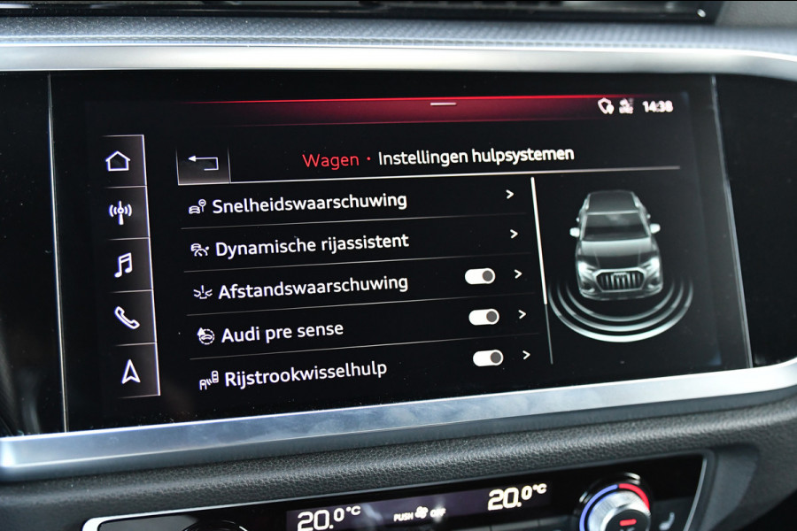 Audi Q3 35 TFSI 3x S-line. ACC, Camera, Matrix, Dodehoek, Stoelverw!