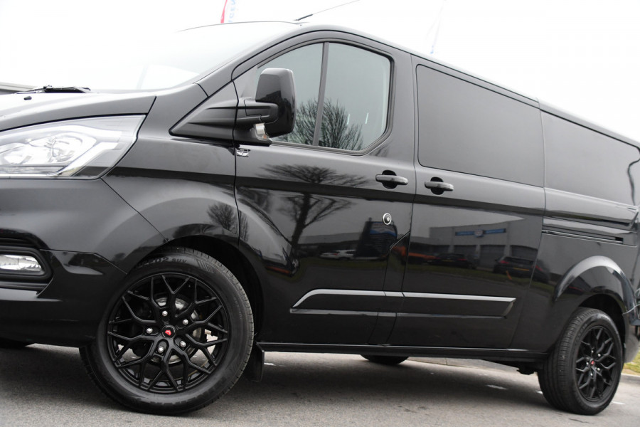 Ford Transit Custom 320 2.0 TDCI L2H1 Limited DC Black Edition Cruise, Carplay, Automaat, 130pk, Sensoren, 2 x Schuifdeur, Stoelverwarming, Uniek!
