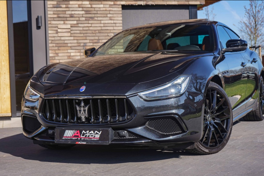 Maserati Ghibli 2.0 MHEV GranSport GT 330PK Pano/B&W/21"/Sport-seats/Full-Nero