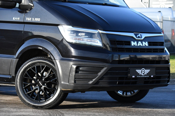 MAN TGE 3.180 35 2.0 L3H3 4x4 Black Edition Cruise, Camera, Carplay, LED, Stoelverwarming, Leder, Trekhaak, Multimedia, Stuurverwarming, Uniek!