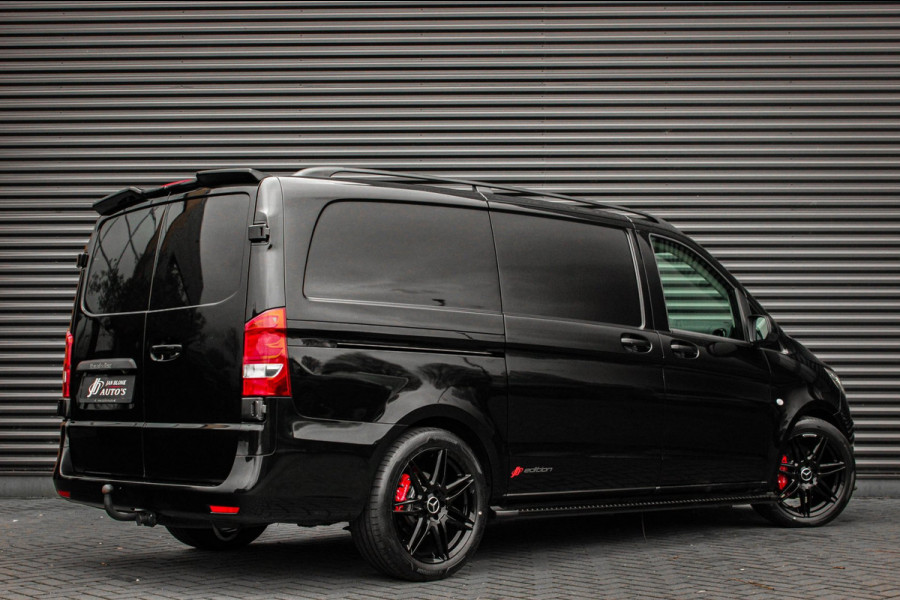 Mercedes-Benz Vito 136PK JB-EDITION FULL BLACK / AMG / SPOILER /VERLAGINGSVEREN / NAVIGATIE / SIDE-BARS / TREKHAAK / CRUISECRONTOL