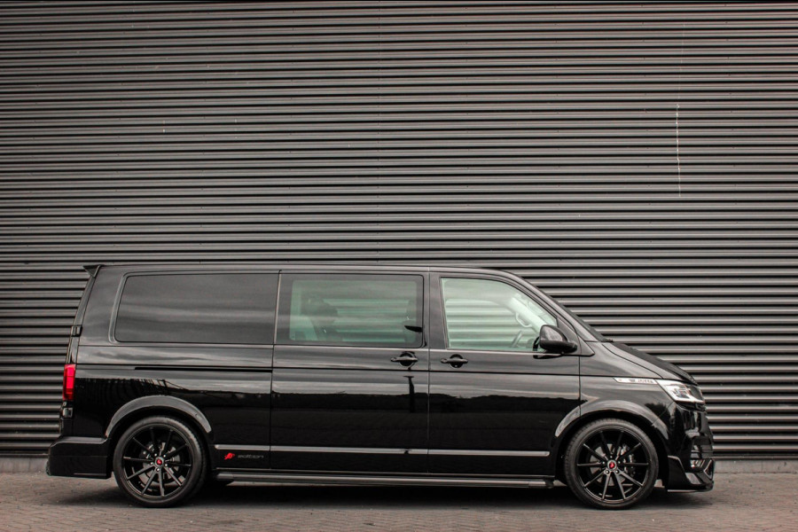 Volkswagen Transporter 2.0 TDI L2H1 150PK BULLI DC DUBBEL CABINE / LEIGHTONVANS BODYKIT / FULL OPTINS / LEDER / FULL BLACK / APPLE