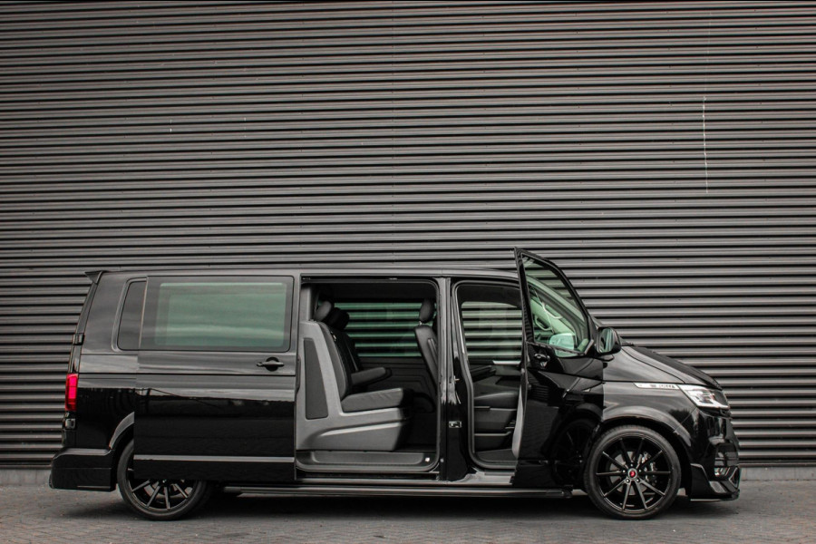 Volkswagen Transporter 2.0 TDI L2H1 150PK BULLI DC DUBBEL CABINE / LEIGHTONVANS BODYKIT / FULL OPTINS / LEDER / FULL BLACK / APPLE