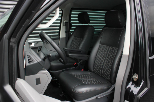 Volkswagen Transporter 2.0 TDI L2H1 150PK BULLI DC DUBBEL CABINE / LEIGHTONVANS BODYKIT / FULL OPTINS / LEDER / FULL BLACK / APPLE