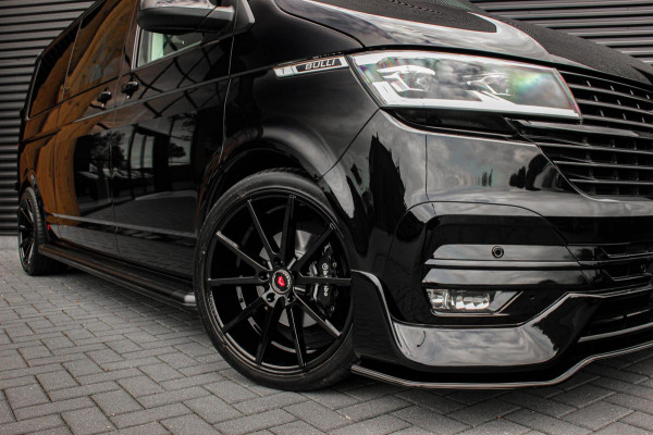 Volkswagen Transporter 2.0 TDI L2H1 150PK BULLI DC DUBBEL CABINE / LEIGHTONVANS BODYKIT / FULL OPTINS / LEDER / FULL BLACK / APPLE
