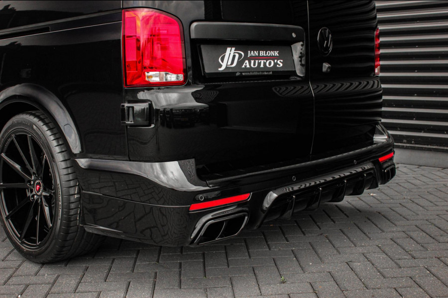 Volkswagen Transporter 2.0 TDI L2H1 150PK BULLI DC DUBBEL CABINE / LEIGHTONVANS BODYKIT / FULL OPTINS / LEDER / FULL BLACK / APPLE