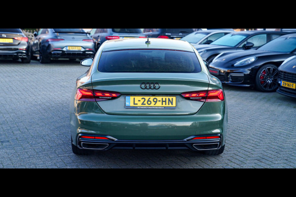 Audi A5 Sportback 35 TFSI S edition Competition | 2x S-line | Virtual | Stoelverwarming | Facelift | District Green Pearl | NAP |