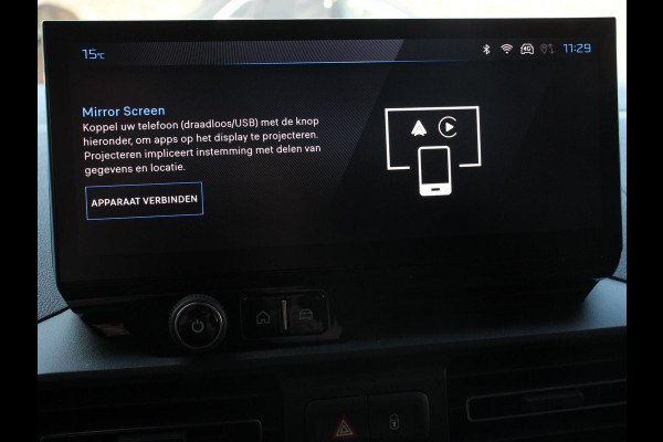 Peugeot Partner 1.5 BlueHDi 130PK L2 Automaat Navigatie Apple Carplay / Android Auto DAB trekhaak Cruise Control Airco Houten bekleding laadruimte