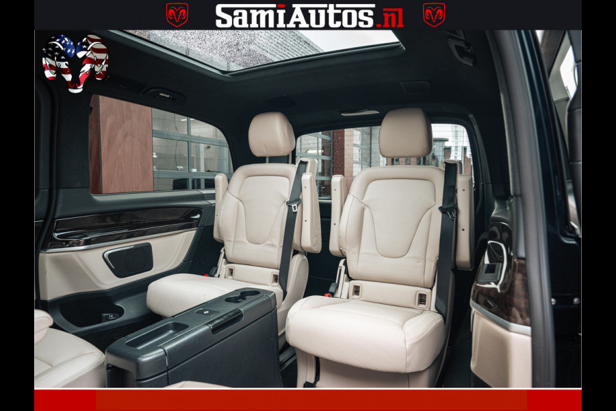 Mercedes-Benz V-Klasse AMG VIP PURE LUXE 6 PERSOONS | 4-MATIC | LANG | PANO DAK | EXCLUSIVE | ADAPTIVE CRUISE | ALCANTARA HEMEL | BURMESTER | 6 X STOELEN VERWARMD EN GEKOELD | ROYALE (CLASS) BEEN RUIMTE |