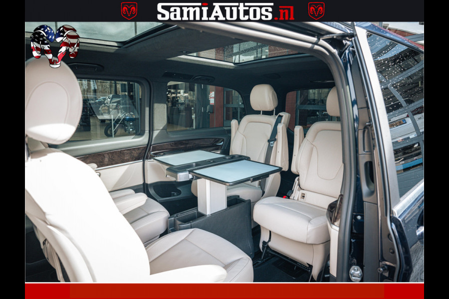 Mercedes-Benz V-Klasse AMG VIP PURE LUXE 6 PERSOONS | 4-MATIC | LANG | PANO DAK | EXCLUSIVE | ADAPTIVE CRUISE | ALCANTARA HEMEL | BURMESTER | 6 X STOELEN VERWARMD EN GEKOELD | ROYALE (CLASS) BEEN RUIMTE |