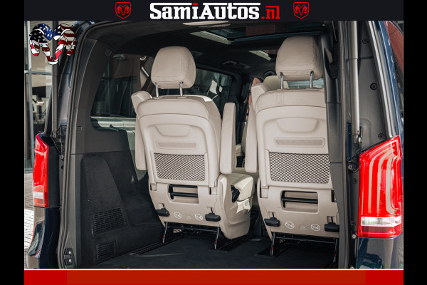 Mercedes-Benz V-Klasse AMG VIP PURE LUXE 6 PERSOONS | 4-MATIC | LANG | PANO DAK | EXCLUSIVE | ADAPTIVE CRUISE | ALCANTARA HEMEL | BURMESTER | 6 X STOELEN VERWARMD EN GEKOELD | ROYALE (CLASS) BEEN RUIMTE |