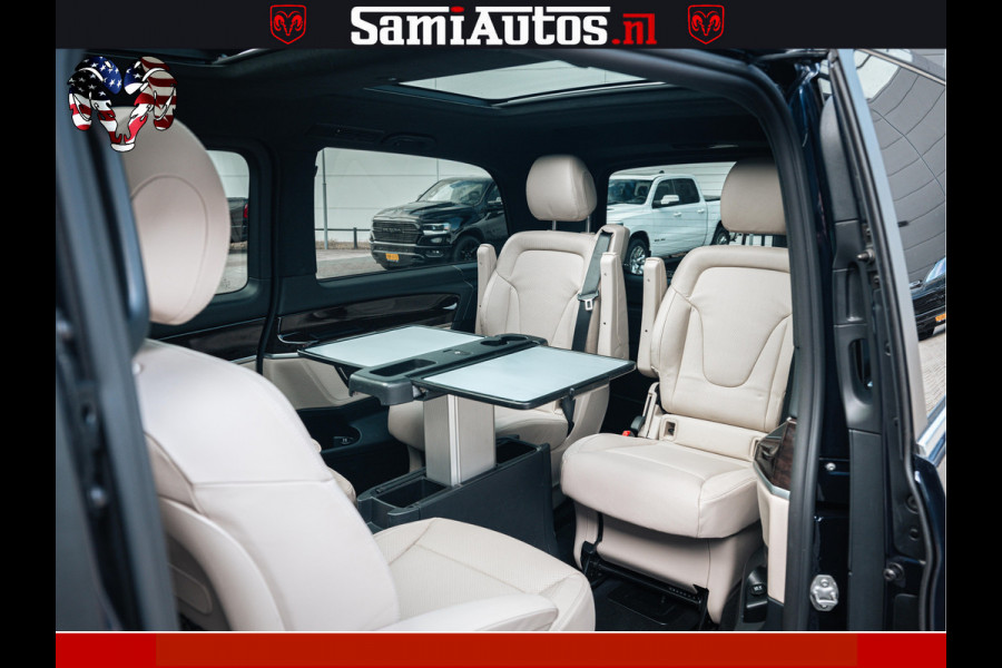 Mercedes-Benz V-Klasse AMG VIP PURE LUXE 6 PERSOONS | 4-MATIC | LANG | PANO DAK | EXCLUSIVE | ADAPTIVE CRUISE | ALCANTARA HEMEL | BURMESTER | 6 X STOELEN VERWARMD EN GEKOELD | ROYALE (CLASS) BEEN RUIMTE |
