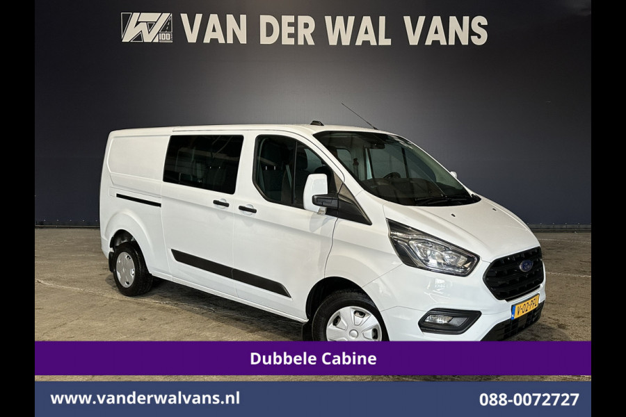 Ford Transit Custom 2.0 TDCI 131pk L2H1 Dubbele Cabine Euro6 Airco | 6-Zits | LED | Cruisecontrol | Parkeersensoren Achterklep, 2800kg trekvermogen