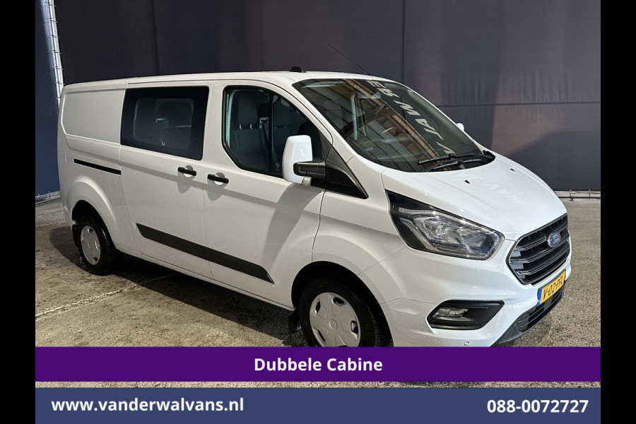 Ford Transit Custom 2.0 TDCI 131pk L2H1 Dubbele Cabine Euro6 Airco | 6-Zits | LED | Cruisecontrol | Parkeersensoren Achterklep, 2800kg trekvermogen