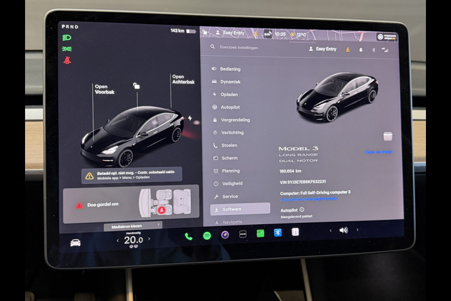 Tesla Model 3 Long Range AWD 75 kWh | Pano | Autopilot | Leder | Camera | Stoelverwarming | 20'' LMV