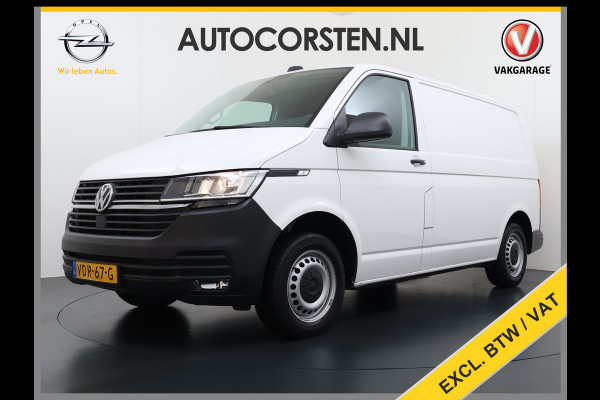 Volkswagen Transporter 2.0TDI 150PK AUT-7 3-Pers. Euro 6 Trekhaak Navi* Apple Carplay Android Auto Airco Cruise Control Pdc Comfortline Betonplex Vloer Lat om Lat Wandbetimmering Schuifdeur 2.500KG Trekgewicht 1e Eigenaar Origineel Nederlandse Bestelbus