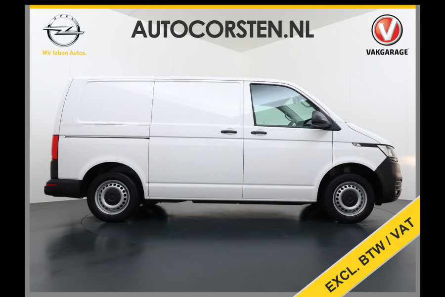 Volkswagen Transporter 2.0TDI 150PK AUT-7 3-Pers. Euro 6 Trekhaak Navi* Apple Carplay Android Auto Airco Cruise Control Pdc Comfortline Betonplex Vloer Lat om Lat Wandbetimmering Schuifdeur 2.500KG Trekgewicht 1e Eigenaar Origineel Nederlandse Bestelbus