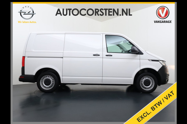 Volkswagen Transporter 2.0TDI 150PK AUT-7 3-Pers. Euro 6 Trekhaak Navi* Apple Carplay Android Auto Airco Cruise Control Pdc Comfortline Betonplex Vloer Lat om Lat Wandbetimmering Schuifdeur 2.500KG Trekgewicht 1e Eigenaar Origineel Nederlandse Bestelbus
