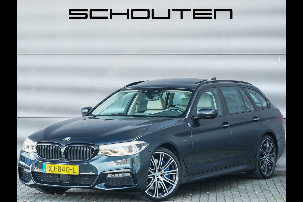 BMW 5 Serie Touring 540i xDrive High Ex M-Sport Speciale Kleur Stoelvent H/K 360° 20"