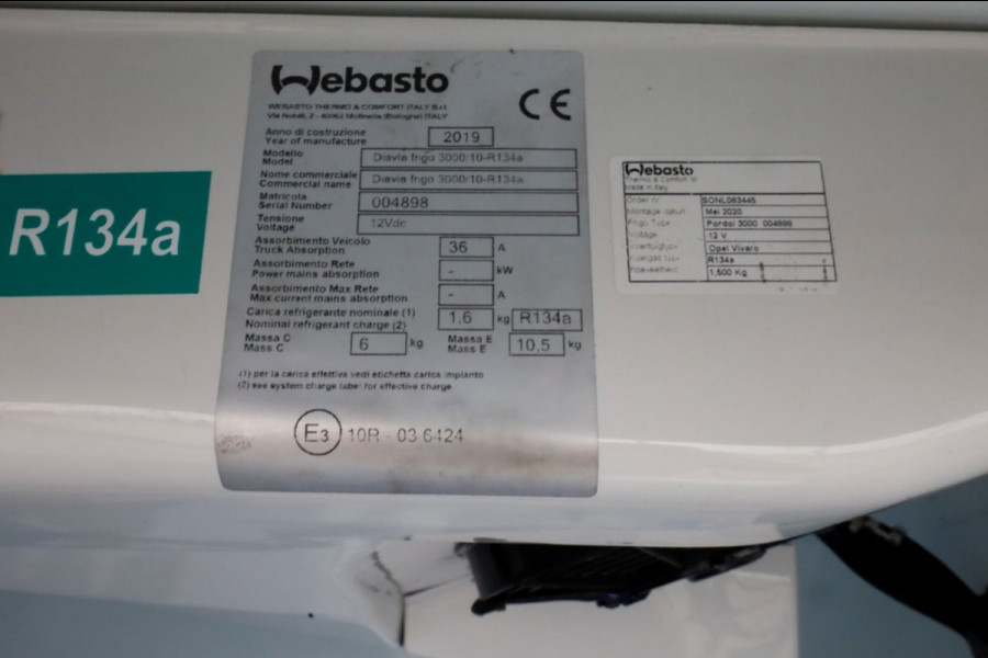 Opel Vivaro 1.5 CDTI 120pk L2H1 Edition Koelwagen 12V + 230V Nachtstekker 05-2020