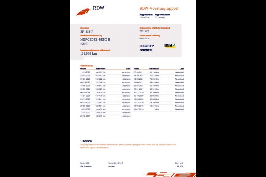 Mercedes-Benz B-Klasse 220 d Ambition Dealer Onderhouden 1 Ste Eigenaar