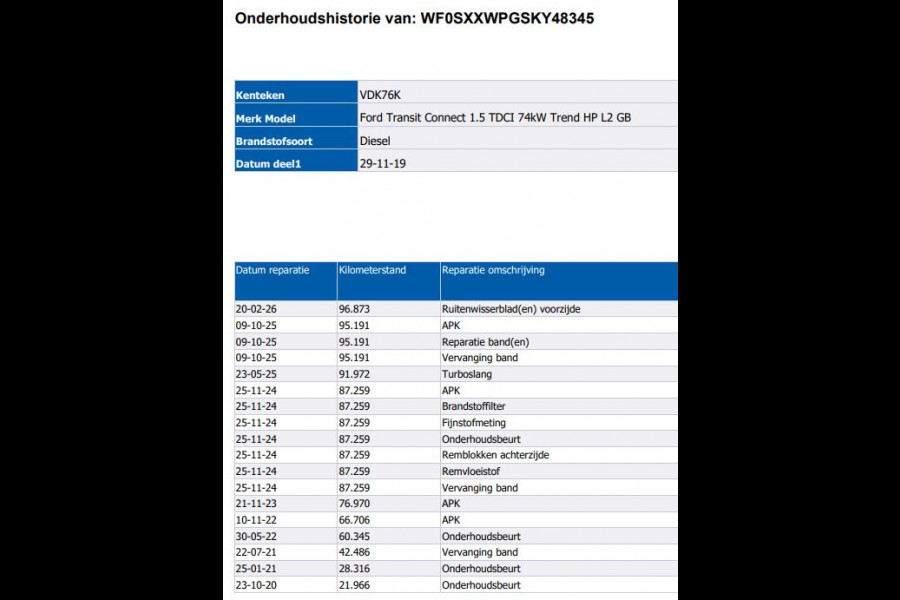Ford Transit Connect 1.5TDCI Euro6 100PK L2 Trend / Trekhaak / Airco / Schuifdeur / Radio multimedia / Apk 11-2026