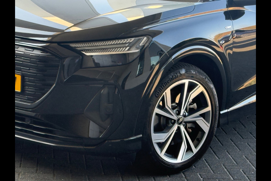 Audi Q4 Sportback e-tron 40 S edition 77 kWh, 2 x S-LINE, vol zwart lederen sport leder, SOH 95 %, 1e eigenaar, NL auto met nap