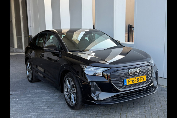 Audi Q4 Sportback e-tron 40 S edition 77 kWh, 2 x S-LINE, vol zwart lederen sport leder, SOH 95 %, 1e eigenaar, NL auto met nap