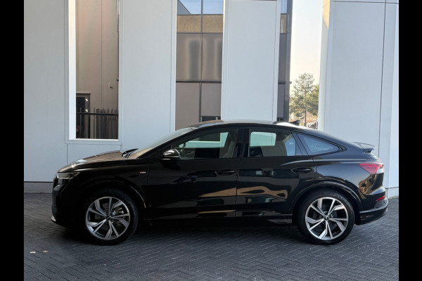 Audi Q4 Sportback e-tron 40 S edition 77 kWh, 2 x S-LINE, vol zwart lederen sport leder, SOH 95 %, 1e eigenaar, NL auto met nap