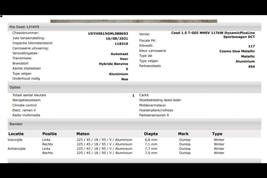 Kia Ceed Sportswagon 1.5 T-GDi 160PK Automaat DynamicPlusLine / Trekhaak / Airco-ecc./ Pdc+Camera / Stoel-Stuurverwarming / 1/2Leder / Apk 08-2027