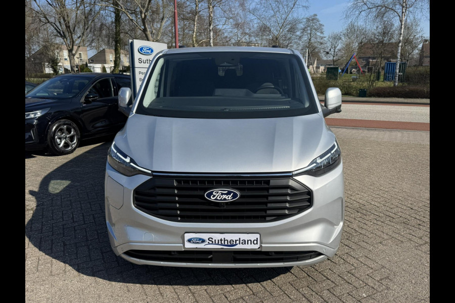 Ford Transit Custom 320 2.5 PHEV L2H1 Limited DC |SCI| Dubbele cabine | Dubbele schuifdeur | 360 graden camera | Adaptieve cruise control | 8-weg verstelbare en verwarmbare passagiersstoel | Inklapbare trekhaak | 17 inch velgen | AGM accu | Reservewiel | 12V aanlsuitpunt