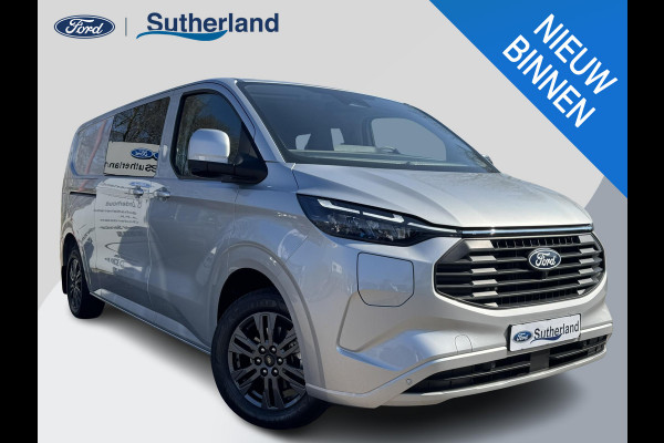 Ford Transit Custom 320 2.5 PHEV L2H1 Limited DC |SCI| Dubbele cabine | Dubbele schuifdeur | 360 graden camera | Adaptieve cruise control | 8-weg verstelbare en verwarmbare passagiersstoel | Inklapbare trekhaak | 17 inch velgen | AGM accu | Reservewiel | 12V aanlsuitpunt