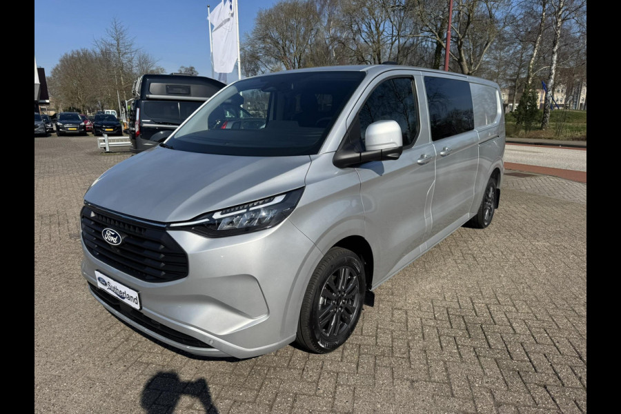 Ford Transit Custom 320 2.5 PHEV L2H1 Limited DC |SCI| Dubbele cabine | Dubbele schuifdeur | 360 graden camera | Adaptieve cruise control | 8-weg verstelbare en verwarmbare passagiersstoel | Inklapbare trekhaak | 17 inch velgen | AGM accu | Reservewiel | 12V aanlsuitpunt