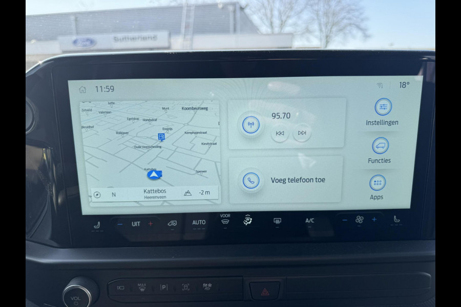 Ford Transit Custom 320 2.5 PHEV L2H1 Limited DC |SCI| Dubbele cabine | Dubbele schuifdeur | 360 graden camera | Adaptieve cruise control | 8-weg verstelbare en verwarmbare passagiersstoel | Inklapbare trekhaak | 17 inch velgen | AGM accu | Reservewiel | 12V aanlsuitpunt