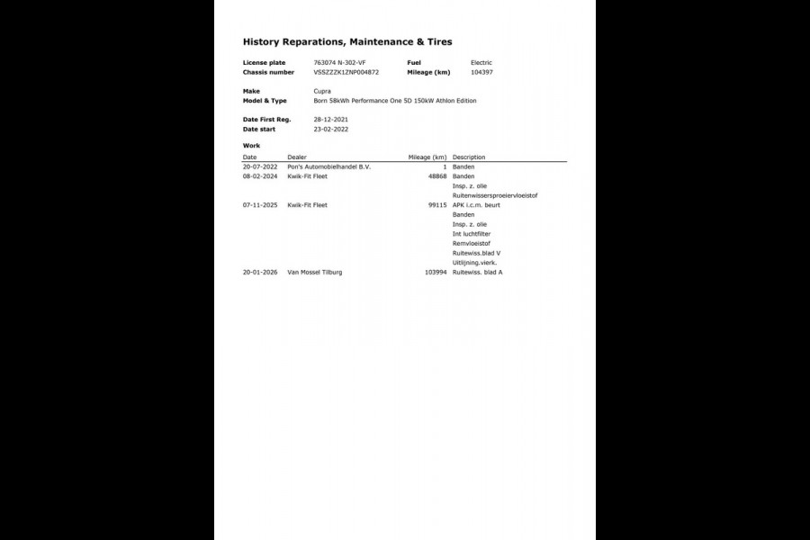 CUPRA Born Performance One 62 kWh|89%SOH|MASSAGE|ELEK.STOEL|ACC|CARPLAY|CAMERA|KEYLESS|STOEL+STUURVERW|NAVI|NAP|NL|INC.BTW|1e EIG|