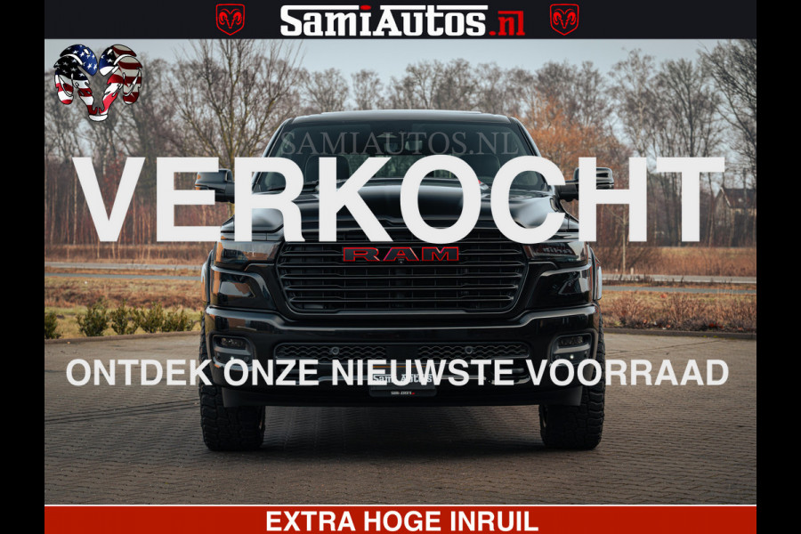 Dodge Ram 1500 Night Premium | Full Option | De Meest Luxe Pick-Up in zijn Klasse | Comfortabele Dubbele Cabine met Royale 5 Zitplaatsen | BPM vrij | Nu Leverbaar uit Voorraad | Voorraad Nr 2200 - 0886