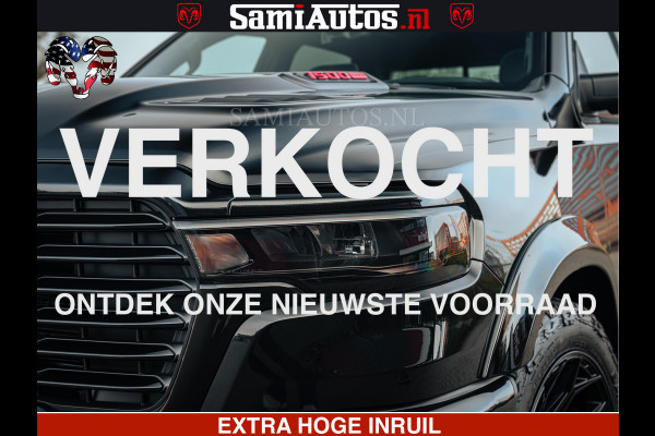 Dodge Ram 1500 Night Premium | Full Option | De Meest Luxe Pick-Up in zijn Klasse | Comfortabele Dubbele Cabine met Royale 5 Zitplaatsen | BPM vrij | Nu Leverbaar uit Voorraad | Voorraad Nr 2200 - 0886