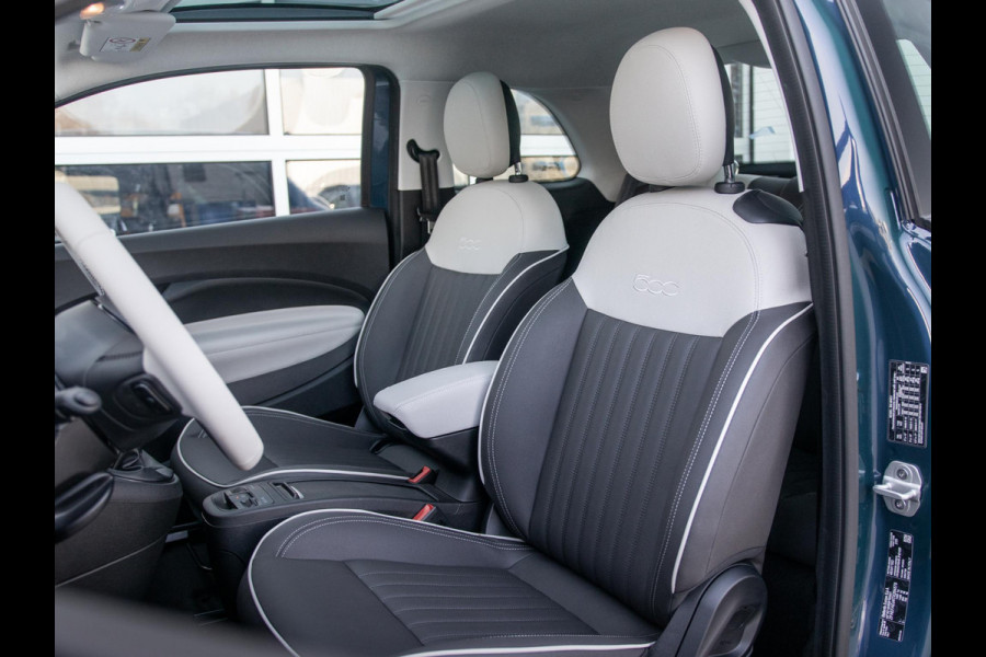 Fiat 500 Hybrid Collezione | Clima | LED | PDC | JBL Premium Audio | 17" | Camera | Canneloni Ivory/Piombo interieur