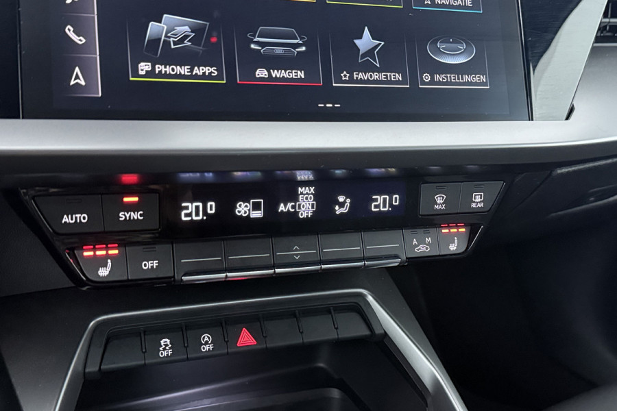 Audi A3 Sportback 35 TFSI S edition (STOELVERWARMING, ELEKTR STOELEN, NAVIGATIE, DIGITALE COCKPIT, LANE-ASSIST, SENSOREN)