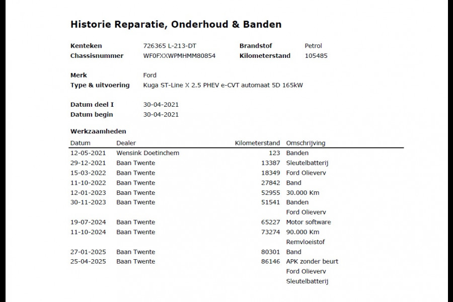 Ford Kuga 2.5 Hybrid PHEV ST-Line X Trekhaak Navi Head-Up Display Adap.Cruise Ecc Camera Stoel+Achterbankverwarming Apple Carplay Android  Privacy Glas Winterpakket Elek.Achterklep Led Virtual Cockpit Dodehoek-assistent 1.500KG Trekgewicht 1e Eigenaar Dealeronderhouden