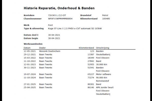 Ford Kuga 2.5 Hybrid PHEV ST-Line X Trekhaak Navi Head-Up Display Adap.Cruise Ecc Camera Stoel+Achterbankverwarming Apple Carplay Android  Privacy Glas Winterpakket Elek.Achterklep Led Virtual Cockpit Dodehoek-assistent 1.500KG Trekgewicht 1e Eigenaar Dealeronderhouden