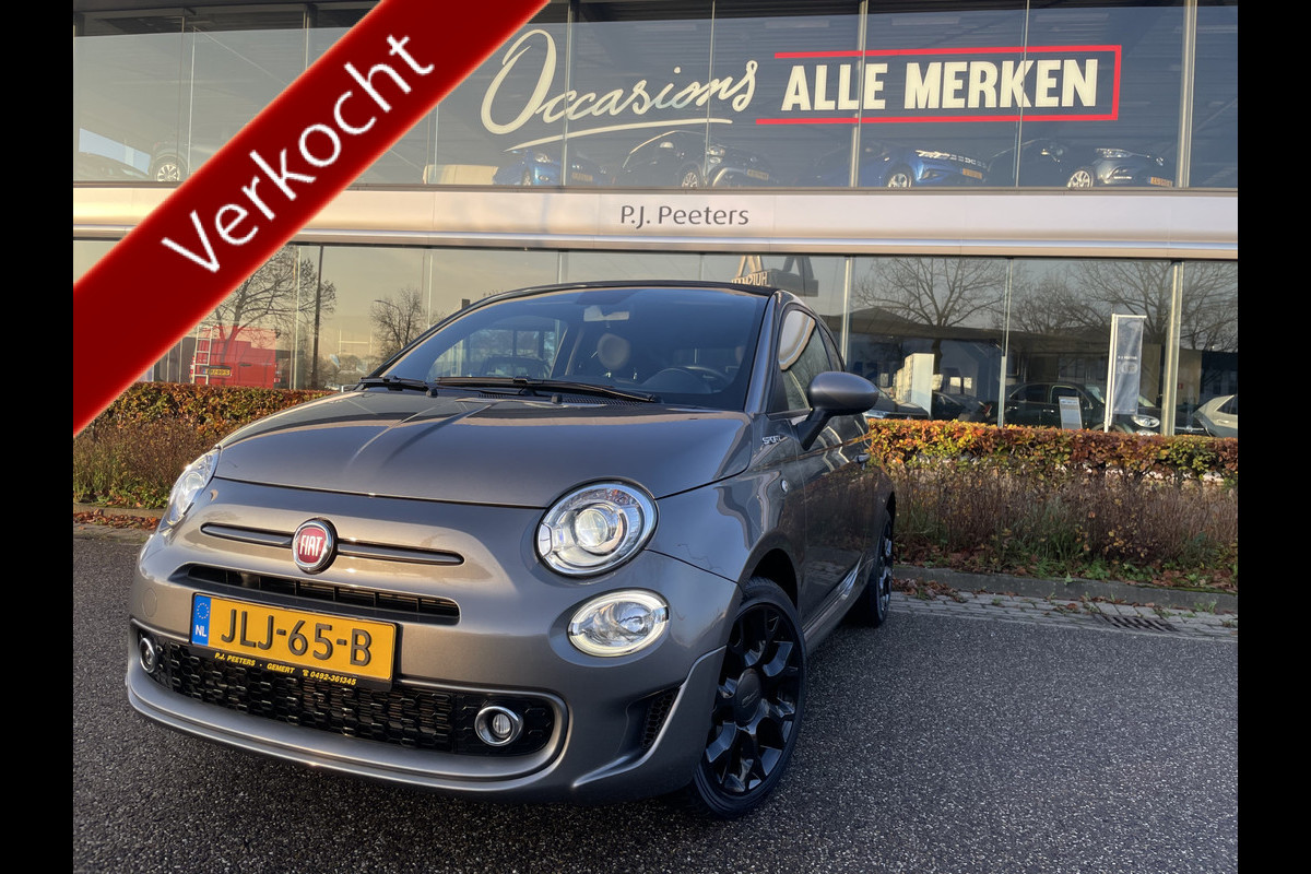 Fiat 500C 1.0 Hybrid sport Airco - Cruise control - Open dak - Parkeersensoren achter - Stoelverwarming - Mistlampen voor - Stuur leder - Stuur multifunctioneel - Bluetooth - Licht metalen velgen 15 inch