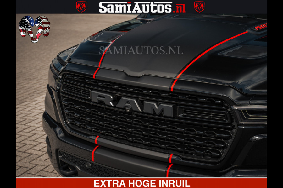 Dodge Ram HULK Pack | Limited Night H.O 540HP 706Nm | Massage + Full Option | De Meest Luxe en Volle Pick-Up in zijn Klasse | Hulk Pack is Comfortabele Dubbele Cabine met Royale 5 Zitplaatsen | BPM vrij | Nu Leverbaar uit Voorraad | Voorraad Nr 2353 - 5412