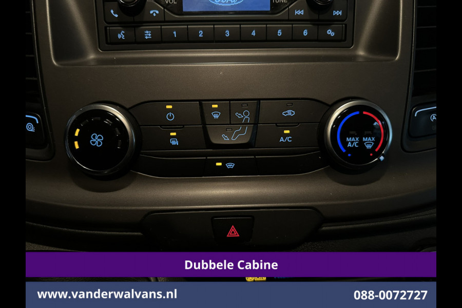 Ford Transit Custom 2.0 TDCI 131pk L2H1 Dubbele Cabine Euro6 Airco | 6-Zits | LED | Cruisecontrol | Verwarmde voorruit Parkeersensoren, Dakdragers, 2800kg trekvermogen