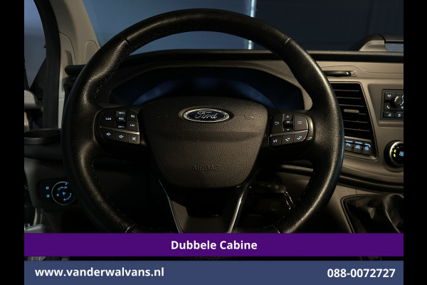 Ford Transit Custom 2.0 TDCI 131pk L2H1 Dubbele Cabine Euro6 Airco | 6-Zits | LED | Cruisecontrol | Verwarmde voorruit Parkeersensoren, Dakdragers, 2800kg trekvermogen