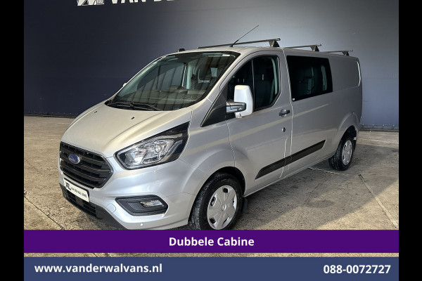 Ford Transit Custom 2.0 TDCI 131pk L2H1 Dubbele Cabine Euro6 Airco | 6-Zits | LED | Cruisecontrol | Verwarmde voorruit Parkeersensoren, Dakdragers, 2800kg trekvermogen