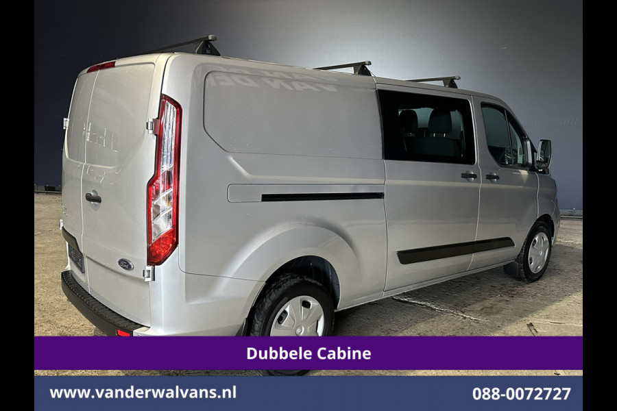 Ford Transit Custom 2.0 TDCI 131pk L2H1 Dubbele Cabine Euro6 Airco | 6-Zits | LED | Cruisecontrol | Verwarmde voorruit Parkeersensoren, Dakdragers, 2800kg trekvermogen