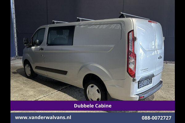 Ford Transit Custom 2.0 TDCI 131pk L2H1 Dubbele Cabine Euro6 Airco | 6-Zits | LED | Cruisecontrol | Verwarmde voorruit Parkeersensoren, Dakdragers, 2800kg trekvermogen