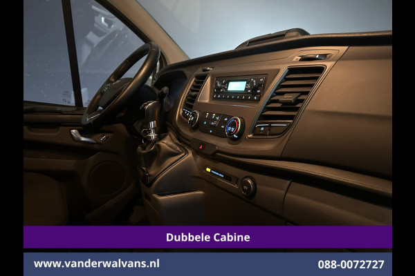 Ford Transit Custom 2.0 TDCI 131pk L2H1 Dubbele Cabine Euro6 Airco | 6-Zits | LED | Cruisecontrol | Verwarmde voorruit Parkeersensoren, Dakdragers, 2800kg trekvermogen
