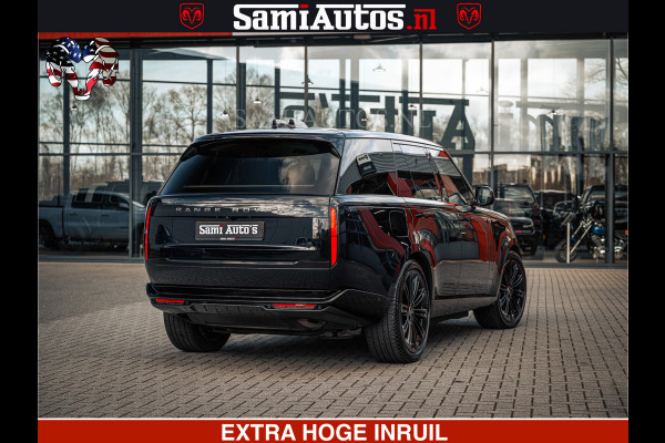 Land Rover Range Rover P550e 551 PK GARANTIE TOT 14-03-2029 | ACHTERAS BESTURING | SOFT CLOSE | HEAD-UP | FACELIFT MODEL | 23 INCH VELGEN | PANORAMADAK | STUURVERWARMING | STOEL KOELING | Incl btw | Fabrieksgarantie tot 14-03-2029 – Geniet van gemoedsrust met uitgebreide dekking tot deze datum.